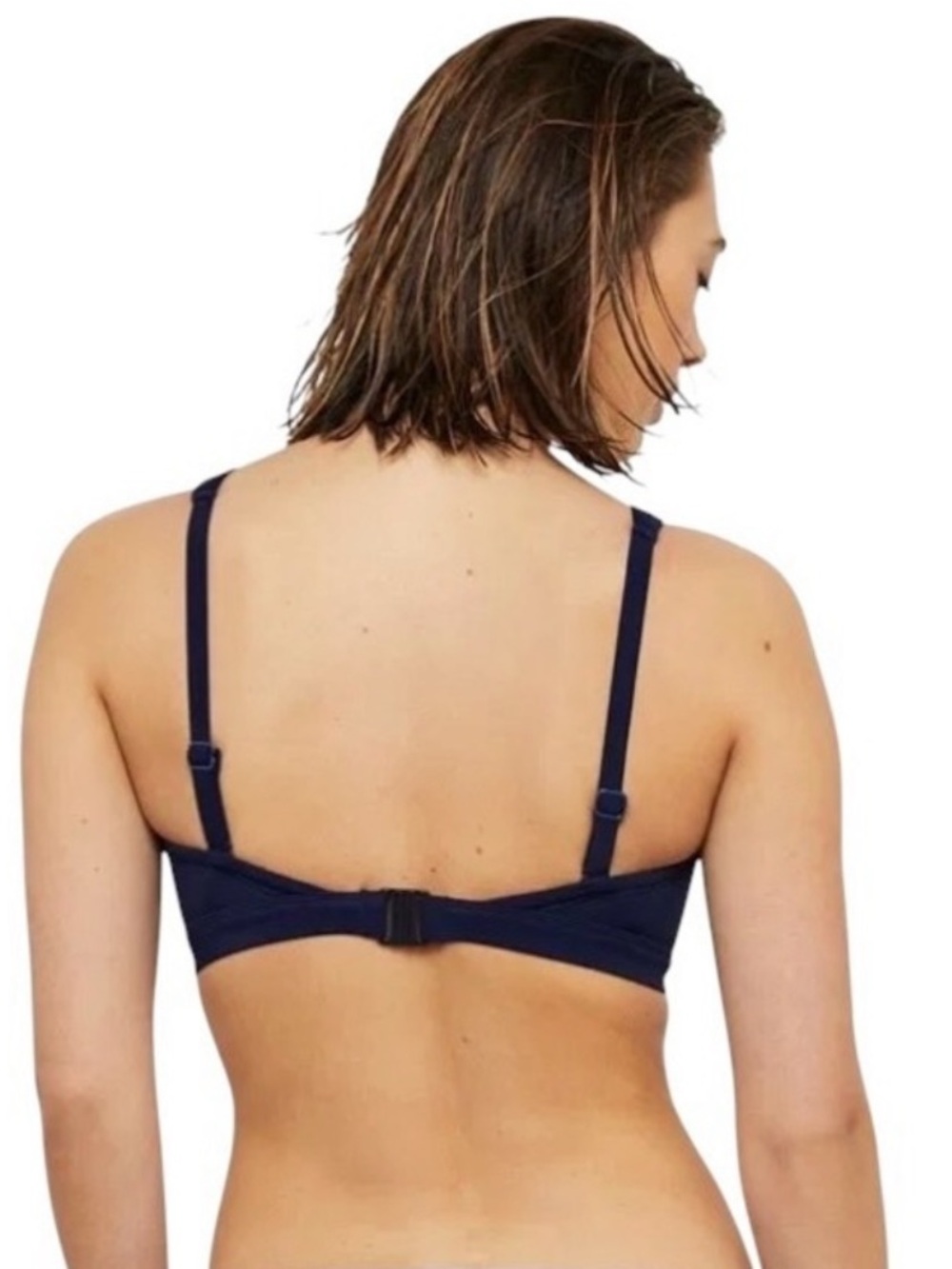 NWT Boden Corsica Two-Tone V-Neck Bikini Top in Hot Pink & Burgundy - Picture 4 of 8